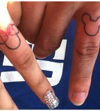 Matching Finger Tattoos for Couple