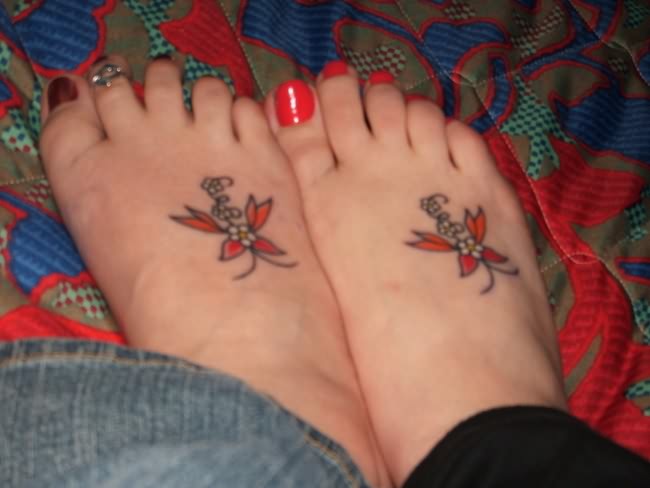 Matching Tattoos For Couples On Foot
