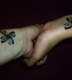 Cool Inner Wrist Tatttoo Design for Couple