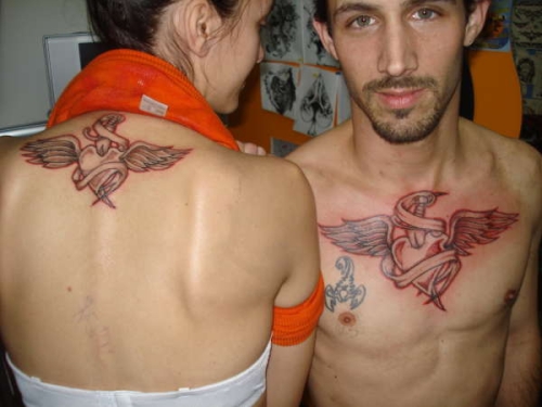 30 Smashing Matching Tattoos For Couples
