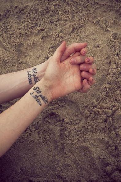Glamorous Matching Tattoo Designs for Couples
