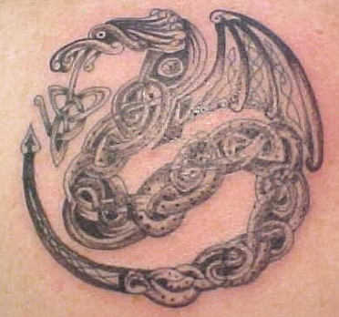 A Cyrcle Celtic Dragon Tattoos