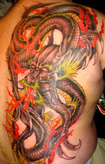 Full Colored Dragon Tattoos Art