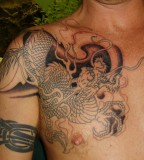 Right Chest Japanese Tattoo