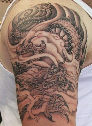 Full Body Back Japanese Dragon Tattoos