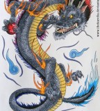 Impressive Dragon Tattoo Design Style