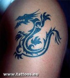 Simple Tribal Dragon Tattoos