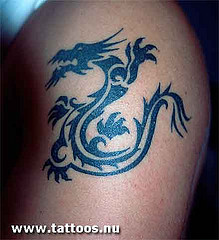 Simple Tribal Dragon Tattoos
