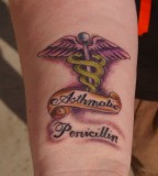 Pictures of Photo Medic Alert Tattoo