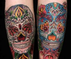 Mexican Skull Sleeve Tattoo Art – Skull Tattoo Designs