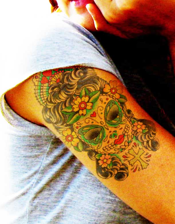 Lovely Mexican Sugar Skull Tattoos for Women – Skull Tattoos