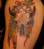 Tattoo Design of Buffalo / Animal Skull Tattoos - Indian Tattoo