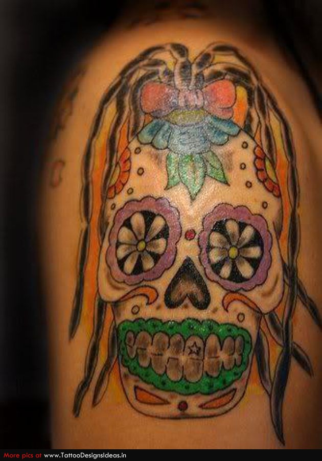 Tattoo Design of Sugar Skull Tattoos – Mexican Sugar Skull Tattoos