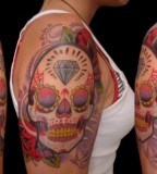 Mexican Sugar Skull Tattoo Designs Ideas for Women