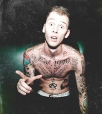 Machine Gun Kelly Lace Up Tattoo Images Gallery