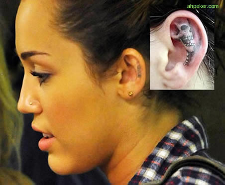 Miley Cyrus Inconspicuous Tattoos Pictures