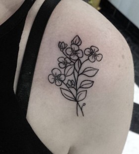 minimalistic-flower-shoulder-tattoo