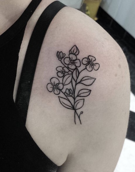 minimalistic-flower-shoulder-tattoo