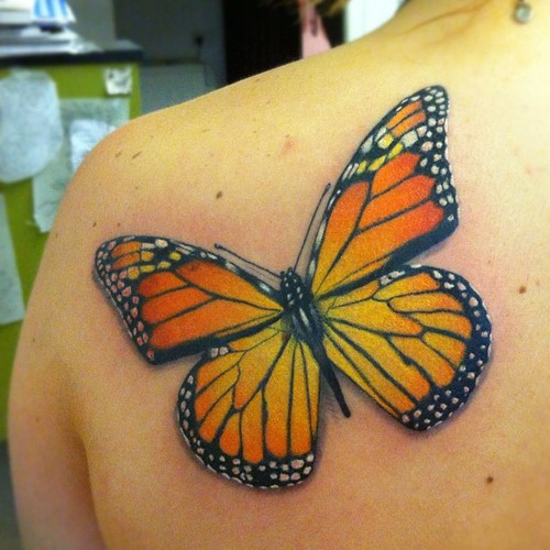Beautiful Monarch Butterfly Back-Shoulder Tattoos for Women – Monarch Butterfly