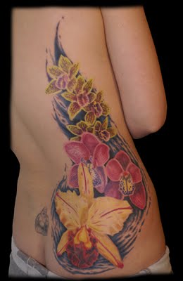 Beautiful Flowers Waist / Rib Tattoos for Women – Flower Tattoos