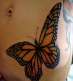 Monarch Butterfly Waist Tattoo Ides for Women - Butterfly Tattoos
