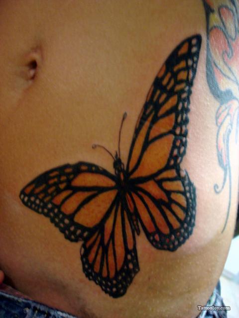 Monarch Butterfly Waist Tattoo Ides for Women – Butterfly Tattoos