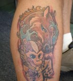 Horse & Horseshoe Tattoo Image