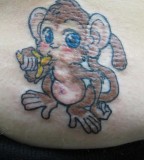 Lovely Baby Monkey Tattoo Example