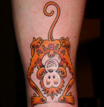 Awesome Monkey Tattoos for Women Picture