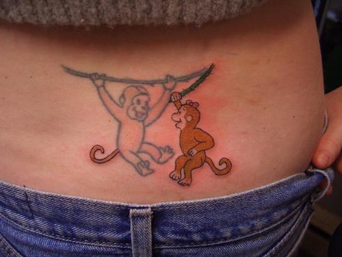 A couple Funny Monkey Tattoos