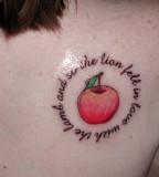 Apple Tattoo Design Idea for Women