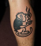 Simple Tattoo Design Idea of Monkey