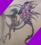 Beautiful Fairy Moons And Star Tattoos
