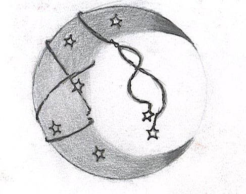Unique Moon Star Tattoo Sketch By Aepyro666