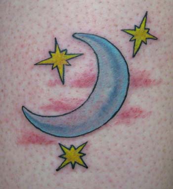 Khalil Rivera Stars And Moon Tattoo Design