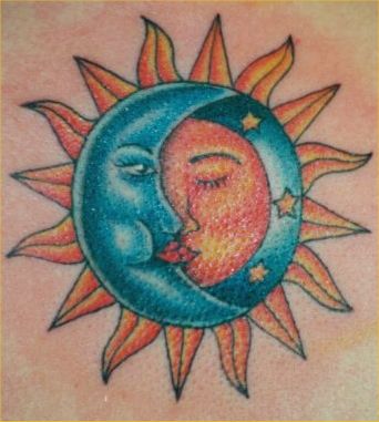 Astonishing Sun Moon And Stars Tattoos