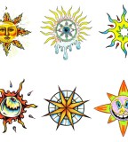 Some Sun Moon & Star Tattoo Sketches