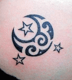 Totem Moon And Stars Tattoo Design