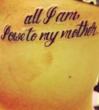 Cursive Tattoo quotes from mother