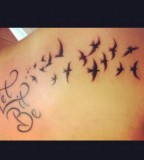 Flying Birds From Quotes Tattoo On Back Tattoo Mania