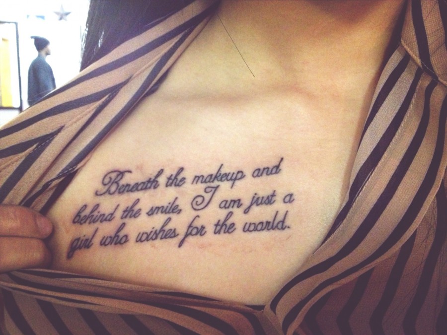 Quote Tattoo from mother - | TattooMagz › Tattoo Designs / Ink Works