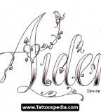 Heart Shaped Name / Lettering Tattoo Design