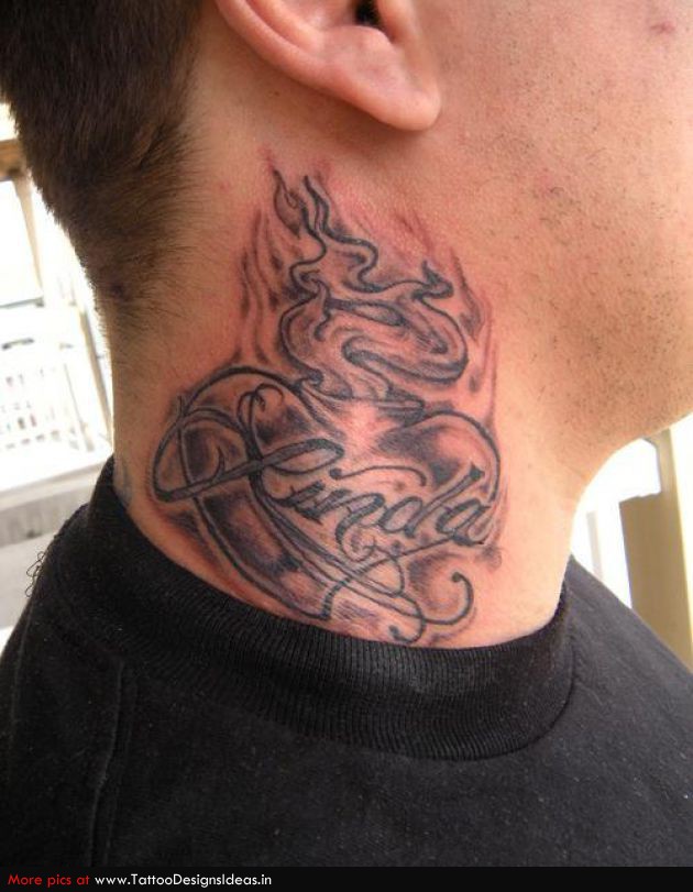 Tattoo Design Of Heart – Neck Tattoos