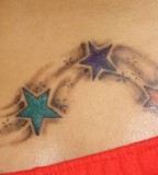 Colorful Star Tattoos Design