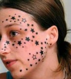 Kimberley Vlaminck 56 Star Face Tattoos