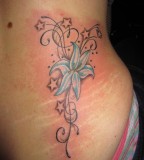 Awesome Star Flower Tattoo for Girl