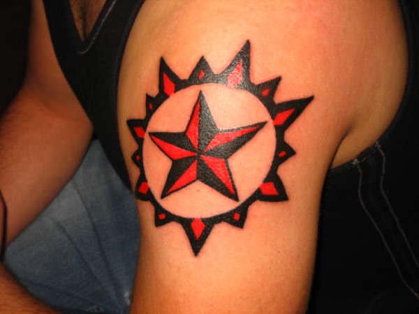 Amazing Nautical Star Tattoo Design