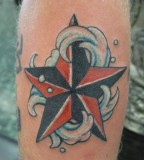Flushed Nautical Star Tattoos