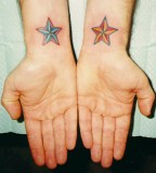 Cute Nautical Star Tattoo Design on Right and Left Forearm
