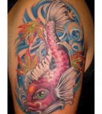 Nautical Koi Fish Tattoos For Men